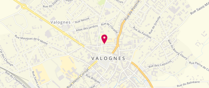 Plan de Acm Les Barbelottes 3-12 Ans de Valognes, 8 Rue Alexis de Tocqueville, 50700 Valognes