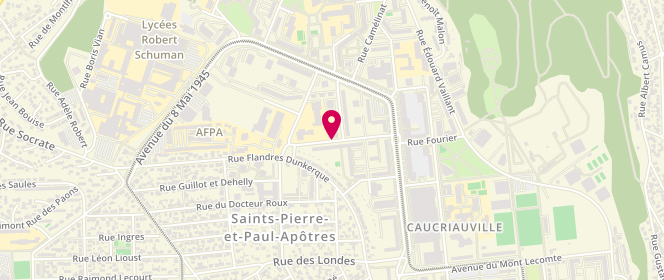 Plan de Salle d'Animation Robespierre, 15 Rue Paul Vaillant-Couturier, 76610 Le Havre