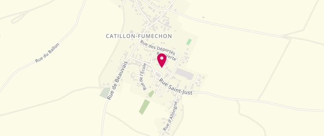 Plan de Accueil de loisirs de Catillon Fumechon, Rue de l'Église, 60130 Catillon-Fumechon