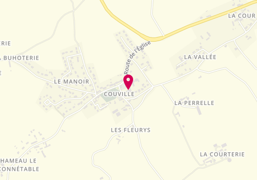 Plan de Centre de loisirs de Couville, 17A Route de l'Eglise, 50690 Couville