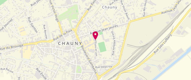 Plan de Union Sportive Chauny, 33 Rue Eure et Loir, 02300 Chauny