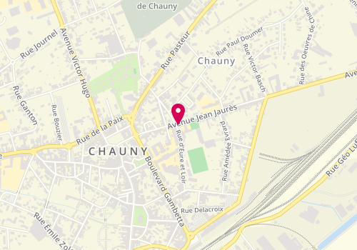 Plan de Accueil périscolaire maternel Chauny/Chardonnier Lejeune, 32 Avenue Jean Jaurès, 02300 Chauny