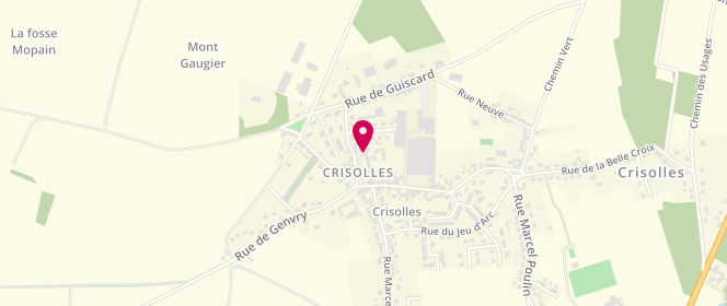 Plan de Accueil de loisirs de Crisolles, Rue de la Croix de Bussy (Place de la Mairie), 60400 Crisolles