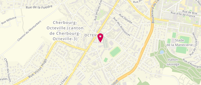 Plan de Ecole Maternelle Paul Nicolle, 21 Rue Elsa Triolet, 50130 Cherbourg-en-Cotentin
