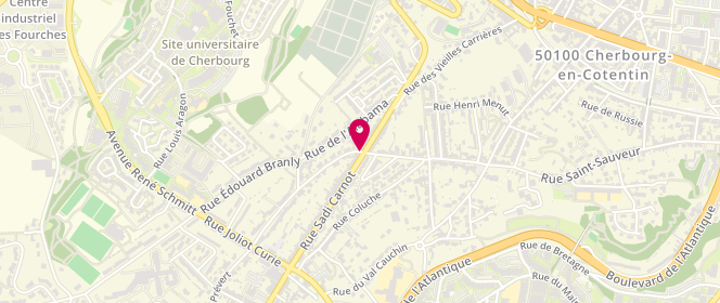 Plan de Groupe Scolaire Goubert, 2 Rue des Résistants, 50120 Cherbourg-en-Cotentin