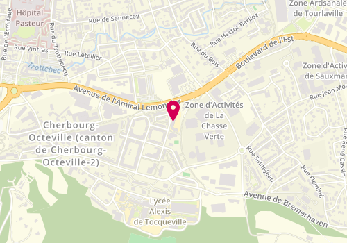 Plan de Groupe Scolaire Jean Jaures, 3 Rue du Neufbourg, 50100 Cherbourg-en-Cotentin