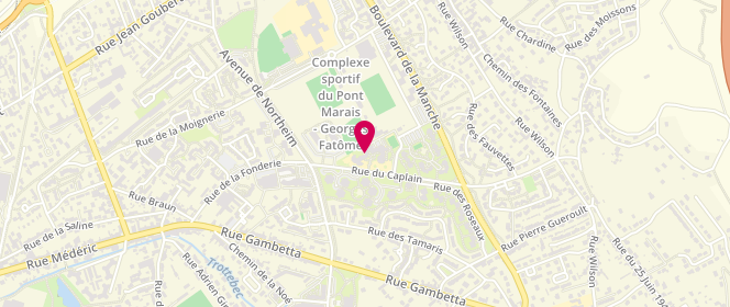 Plan de Accueil périscolaire Elementaire Ecole Jj Rousseau, 171 Rue du Caplain, 50110 Cherbourg-en-Cotentin