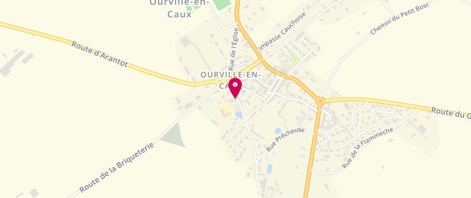 Plan de Accueil de loisirs de Ourville en Caux, 124 Rue de l'Ecole, 76450 Ourville-en-Caux