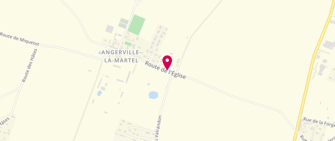Plan de Accueil de loisirs - périscolaire Centre Angerville la martel, Route de l'Église, 76540 Angerville-la-Martel