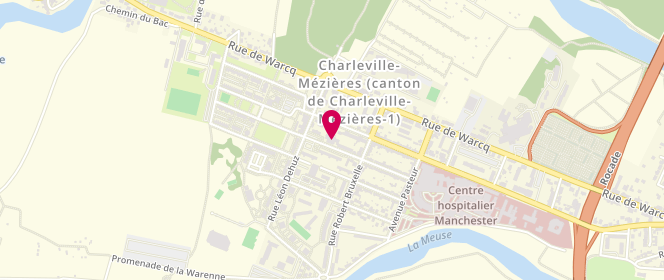 Plan de Association de Gestion du Centre Social de Manchester, 26 Rue Jules Raulin, 08000 Charleville-Mézières