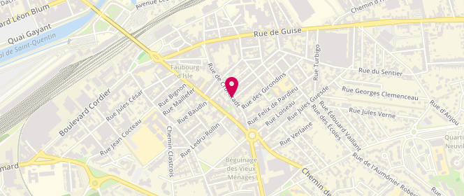 Plan de Association pour l'Animation du Faubourg d'Isle, 72 Rue Cronstadt, 02100 Saint-Quentin
