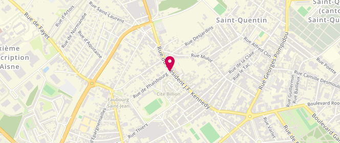 Plan de Centre de loisirs Municipal, 1 Rue de Phalsbourg, 02100 Saint-Quentin