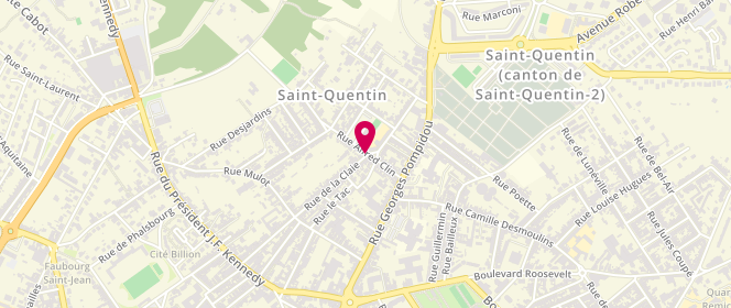 Plan de Accueil de loisirs Epée Saint-Quentinoise, Rue Alfred Clin, 02100 Saint-Quentin