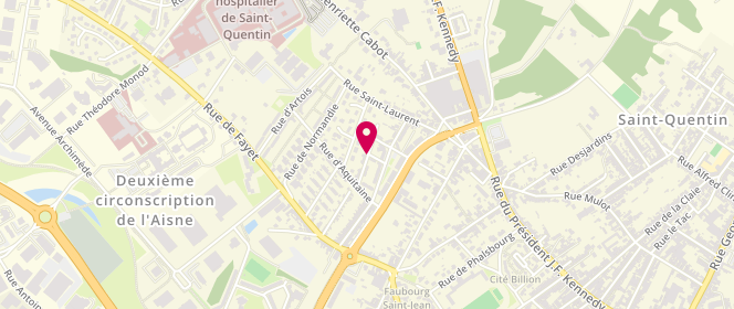Plan de Accueil de loisirs Centre Social municipal Artois Champagne, 5 Rue des Ardennes, 02100 Saint-Quentin