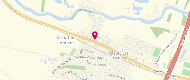 Plan de Accueil de loisirs Dreuil Les Amiens, 32 Rue Jean Jaurès, 80470 Dreuil-lès-Amiens