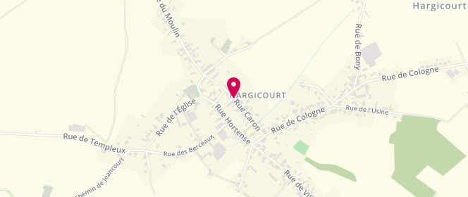 Plan de Accueil de loisirs Hargicourt/Nauroy, Rue Caron, 02420 Hargicourt