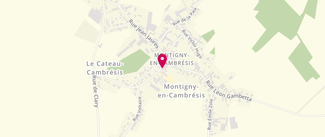 Plan de Accueil de loisirs De Montigny En Cambresis, 11 Rue Voltaire, 59225 Montigny-en-Cambrésis