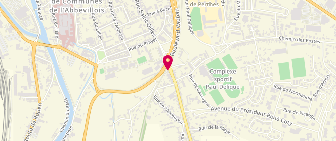 Plan de Espace Jeunes Abbeville, 88 Rue Saint Gilles, 80100 Abbeville