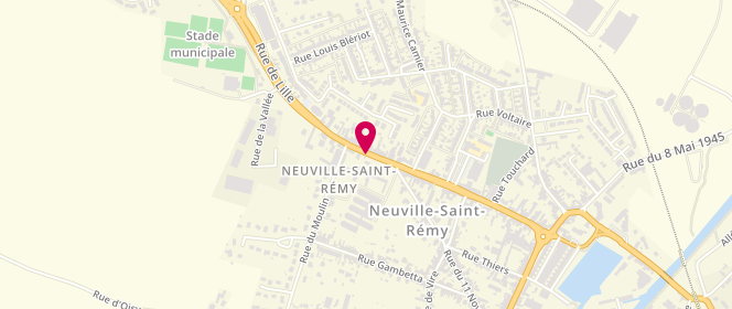 Plan de Accueil de loisirs Les p'tits futés, 189 Rue de Lille, 59554 Neuville-Saint-Rémy