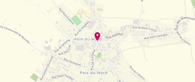 Plan de Mairie de Poix-Du-Nord, 3 Rue de l'Église, 59218 Poix-du-Nord