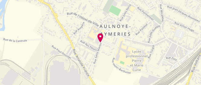 Plan de Maison de quartier Les Bains Douches, Rue Saint Martin, 59620 Aulnoye-Aymeries