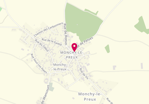 Plan de Commune de Monchy le Preux extrascolaire, 1 Place de la Mairie, 62118 Monchy-le-Preux