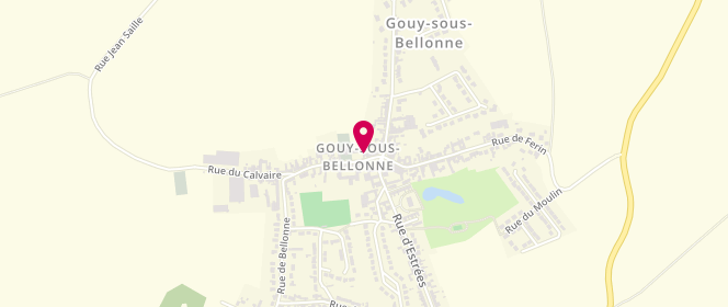 Plan de Association Multiloisirs intercommunal de Gouy sous bellonne CA, 8 Rue de l'Église, 62112 Gouy-sous-Bellonne