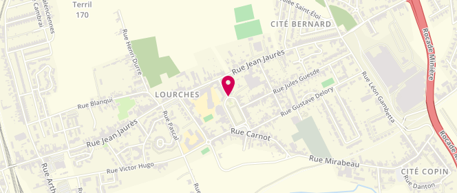 Plan de Primaire Lourches, Place Salengro, 59156 Lourches