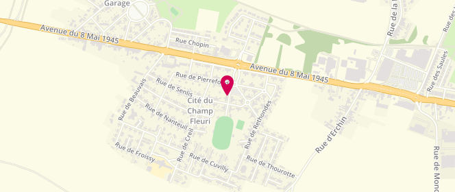 Plan de Centre social arc en ciel municipal, 2 Bis Rue de Chantilly, 59176 Masny