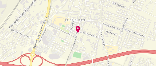 Plan de Centre social et culturel de la Briquette, 29 Rue de Champagne, 59770 Marly