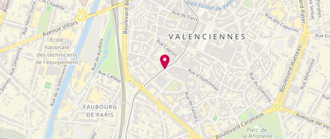 Plan de Association sportive du district de la Police Nationale, Avenue des Dentellières, 59300 Valenciennes