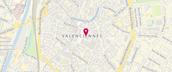Plan de Valenciennes Université Club, Campus du Mont Houy, 59300 Valenciennes