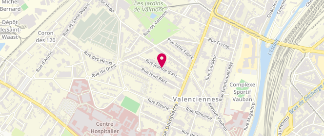 Plan de Sgdf Groupe Notre Dame Du saint Cordon Valenciennes, Rue Jeanne d'Arc, 59300 Valenciennes