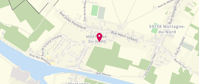 Plan de Mairie de Mortagne-Du-Nord, 1 Place Paul Gillet, 59158 Mortagne-du-Nord