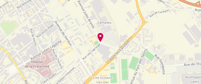 Plan de Centre Social des 4 Quartiers, 71 Rue Léo Lagrange, 59100 Roubaix