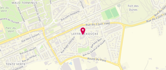 Plan de Accueil de loisirs de Leffrinckoucke, 330 Rue Roger Salengro, 59495 Leffrinckoucke